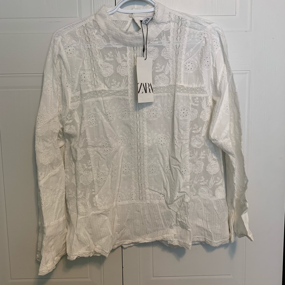 ZARA EMBROIDERY SHIRT